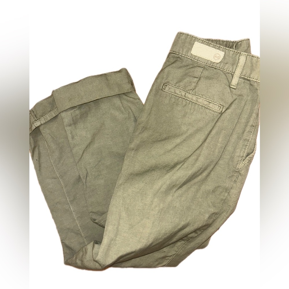 Ag Adriano Goldschmied Womens Olive Green Caden Tailored Trouser Chino Pants 25R - Picture 3 of 10